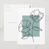 Carte Postale Fleur d'art minimaliste (Devant / Derrière)