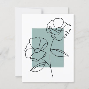 Carte Postale Fleur d'art minimaliste