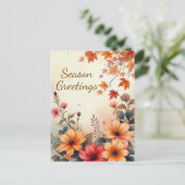 Carte postale Fleur d'automne (Debout devant)