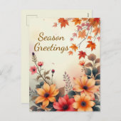 Carte postale Fleur d'automne (Devant / Derrière)