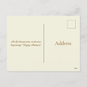 Carte postale Fleur d'automne (Dos)