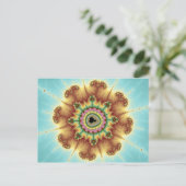 Carte Postale Fleur d'automne - Art fractal (Debout devant)