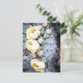 Carte Postale Fleur de Cactus Encre Numérique (Debout devant)