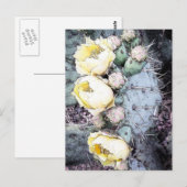 Carte Postale Fleur de Cactus Encre Numérique (Devant / Derrière)