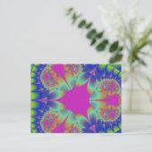 Carte Postale Fleur de cactus fractale (Debout devant)