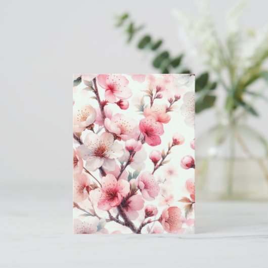 Carte Postale Fleur de Cerisier (Debout devant)