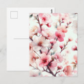 Carte Postale Fleur de Cerisier (Devant / Derrière)