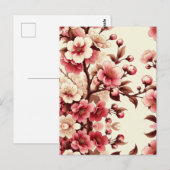 Carte Postale Fleur de Cerisier (Devant / Derrière)