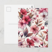 Carte Postale Fleur de Cerisier (Devant / Derrière)
