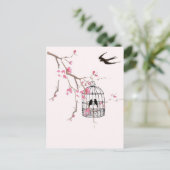 Carte Postale Fleur de cerisier, avale - mariage, invitation, un (Debout devant)