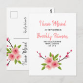 Carte Postale Fleur de cerisier ont bougé (Devant / Derrière)