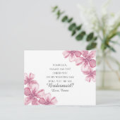 Carte Postale Fleur de cerisier rose.  (Debout devant)