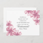 Carte Postale Fleur de cerisier rose.  (Devant / Derrière)