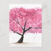 Carte Postale Fleur de cerisier rose (Devant)