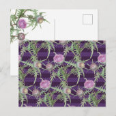 Carte Postale Fleur de chardon violet (Devant / Derrière)