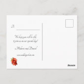 Carte Postale Fleur de coing rouge et rose Enregistrer la date (Dos)