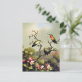 Carte postale Fleur de colibri et Fleur de pomme (Debout devant)