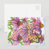 Carte Postale Fleur de cône pourpre (Devant / Derrière)