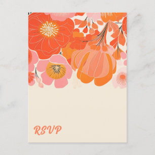 Carte Postale Fleur de corail rose Pop RSVP