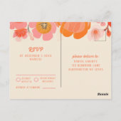 Carte Postale Fleur de corail rose Pop RSVP (Dos)