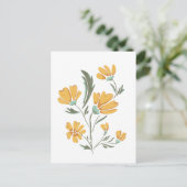 Carte Postale Fleur de Cosmos Jaune Beauté simple (Debout devant)