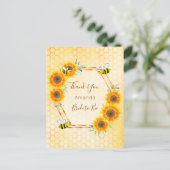 Carte Postale Fleur de douche nuptiale Mariée à Bee Merci (Debout devant)