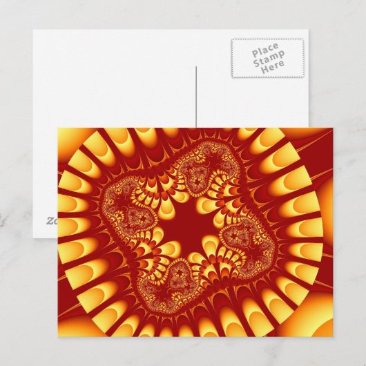 Carte Postale Fleur de feu (Devant / Derrière)