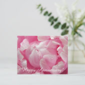 Carte Postale Fleur de floraison romane rose de pivoine avec des (Debout devant)