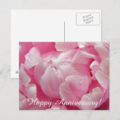 Carte Postale Fleur de floraison romane rose de pivoine avec des (Devant / Derrière)
