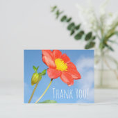 Carte Postale Fleur de fraisier Merci (Debout devant)