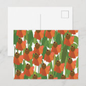 Carte Postale Fleur de Helenium Floral (Devant / Derrière)