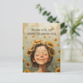 Carte Postale Fleur de joie (Debout devant)