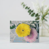 Carte Postale Fleur de Joyeux Anniversaire Lumineuse (Debout devant)