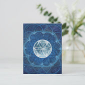 Carte Postale Fleur de la Lune Mandala (Debout devant)