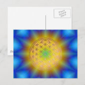 Carte Postale Fleur de la vie Motif 10 (Devant / Derrière)