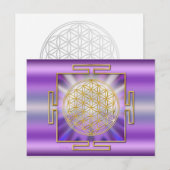 Carte Postale Fleur De La Vie Yantra (Devant / Derrière)