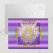 Carte Postale Fleur De La Vie Yantra (Devant / Derrière)