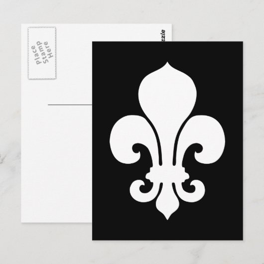 Carte Postale Fleur De Lis (Devant / Derrière)