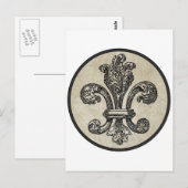 Carte Postale Fleur de Lis (Devant / Derrière)