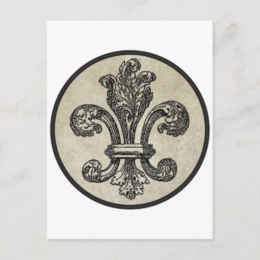 Carte Postale Fleur de Lis (Devant)