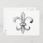 Carte Postale fleur de lis (Devant / Derrière)