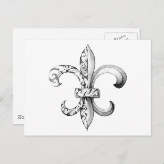 Carte Postale fleur de lis (Devant / Derrière)