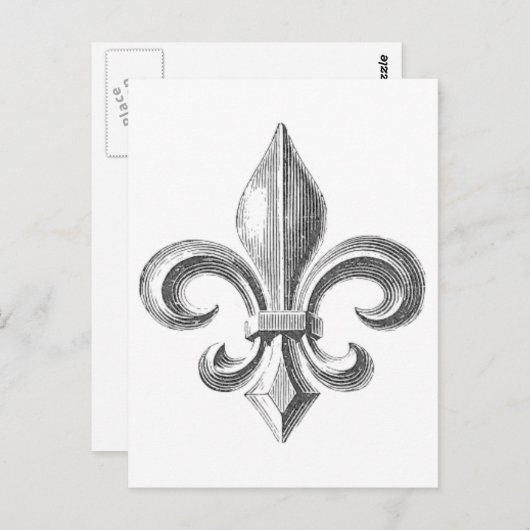 Carte Postale Fleur de Lis (Devant / Derrière)