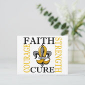 Carte Postale Fleur De Lis 3 Cancer De L'Enfance (Debout devant)