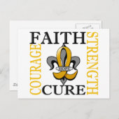 Carte Postale Fleur De Lis 3 Cancer De L'Enfance (Devant / Derrière)