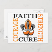 Carte Postale Fleur De Lis 3 Leucémie (Devant / Derrière)