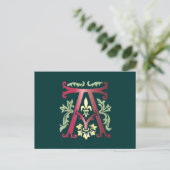 Carte Postale Fleur de lis A Monogramme (Debout devant)