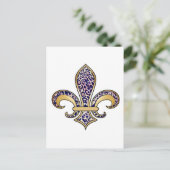 Carte Postale Fleur de Lis avec motif - 04 (Debout devant)