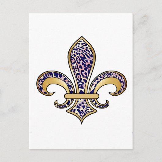 Carte Postale Fleur de Lis avec motif - 04 (Devant)