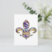 Carte Postale Fleur de Lis avec motif - 10 (Debout devant)